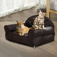 thumbnail image 6 of TOOYFUL Cat Couch Cat Sofa Easy to Clean Portable Soft Fashionable Comfortable for Medium Small Dogs Cats Pet Bed Puppy Sleeping Bed Black, 6 of 9