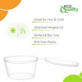 thumbnail image 3 of (600 PACK) 4.5 Oz Leak Proof Portion Cups with Lids - Plastic Condiment Souffle Containers with Attached Hinged Lid - Sauce Cup, Sample Cup, Slime Cup, Jello Shot Cups with Lids, Food Storage, 3 of 6