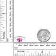 thumbnail image 5 of Gem Stone King 2.76 Ct Cushion Pink Created Sapphire White Diamond 10K White Gold Ring, 5 of 5