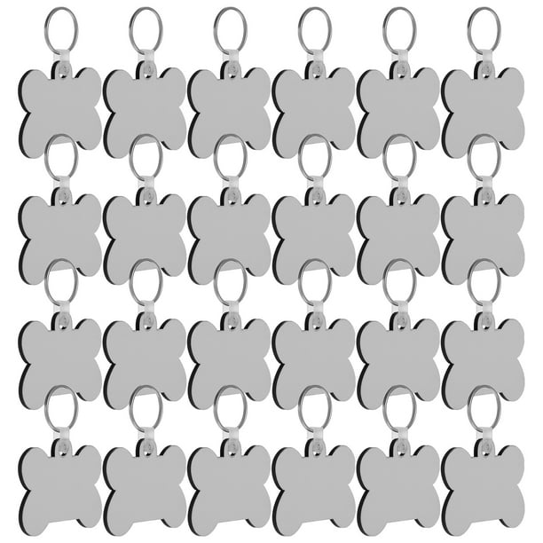 ColoMX 24 piezas de llavero de transferencia térmica MDF MDF Cadena de llavero DIY Cachapas