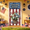 thumbnail image 4 of Guodhu 70.9x35.4 Inch Patriotic Door Curtain, Independence Day Hanging Cloth for Front Door Wall Decoration and Party Background (0.27lb)(Multicolor B), 4 of 6