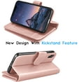 thumbnail image 4 of Tekcoo Wallet Cases For iPhone XS Max / iPhone XR / iPhone XS / iPhone X, Luxury [Rose Gold] License Cash Credit Card Slots Holder Carrying Flip Cover [Detachable Magnetic Case] & Kickstand + Lanyard, 4 of 6