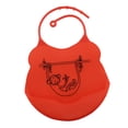 thumbnail image 1 of Los Baberos Impermeables Bebé Niño Silicón con Enrollan para Arriba Limpian Mono_rojo perfecl Baberos para niños pequeños para comer, 1 of 7
