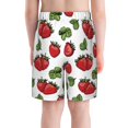 thumbnail image 3 of Cauagu Hand Drawn Strawberry Print Swim Trunks for Men,Youth Boys Swim Shorts Compression Liner Beach Shorts Boys' Swimming Shorts 7-20 Years Bathing Suit-X-Large, 3 of 7