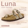 thumbnail image 5 of Cushionaire Luna Cork Footbed Sandals for Women – Comfortable Slip-On Women's Shoes with Genuine Suede Footbed & Arch Support | Slides for Women, 5 of 19
