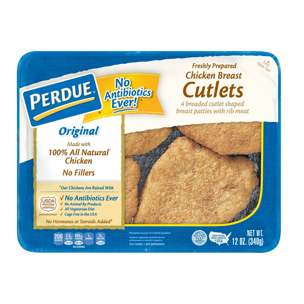Perdue Refrigerated Breaded Chicken Breast Cutlets (12 oz.) - Walmart