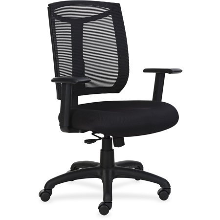 - Lorell, LLR83100, Mesh Back Chair with Air Grid Fabric Seat, 1 Each, Black