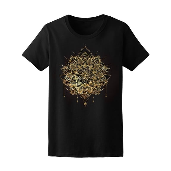 Golden Ornamental Lotus Flower Tee Women's -Image by Shutterstock