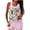 Pink, variant on Staron Women's Conservative Swimsuit Two-Piece Set Printed Top Boyshort Bottoms with Padded Bra Comfy Stretchy Elastic Waistband Beach Vacation Swimwear, Pink M