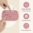 thumbnail image 5 of REGALWOVEN Oval Digital Alarm Clock for Bedroom, Alarms with Big Numbers Display, Adjustable Alarm Snooze Pink, 5 of 7