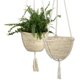 thumbnail image 1 of Cestas para macetas colgantes de hierba marina Natural, macetas ecológicas para plantas de interior, tapa para maceta, piel de maíz, 25cm X 16cm, Juego de 2, 1 of 5