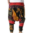thumbnail image 5 of BLTIBY Men's Haren Yoga Pants Hanging Pants Lantern Pants Fashion Baggy Casual Wide Leg Low Crotch Drawstring Pirate Costume Hippie Clothes Summer Beach Pants with Pockets Red 2 S, 5 of 5