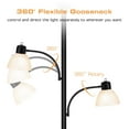thumbnail image 5 of NATYSWAN Floor Lamps for Living Room,Torchiere Floor Lamp with 8W Adjustable Reading Lights, Morden Tall Lamps for Living Room, Bedroom, Office, 3 Bulbs Included, 5 of 8