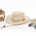 thumbnail image 3 of Wiywef Breathable Mesh Cowboy Hat Wide Brim Jazz Hat for Summer Outdoor Fishing Hiking, 3 of 7