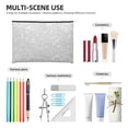 thumbnail image 5 of Fotbe Silver Glitter Reusable Cosmetic Bag Makeup Bag for Women Large Travel Cosmetic Pouch Girls' Make Up Organizer, 5 of 8