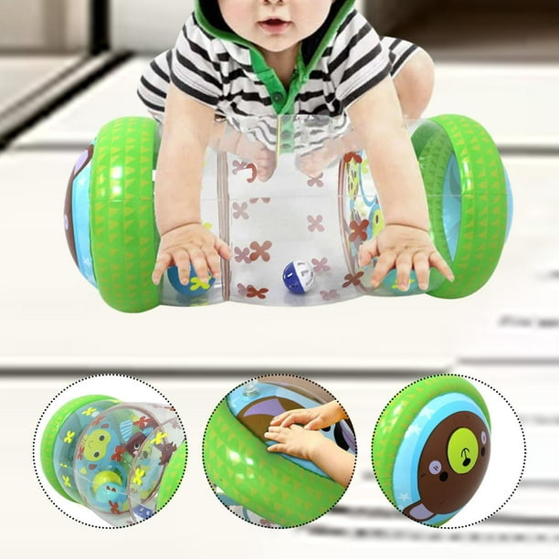 Juguete para gatear para bebés, túnel para gatear, juego de apoyo, rodillo plegable para bebés, para principiantes, para gatear en interiores, para