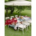 thumbnail image 3 of Outdoor Tablecloth with Umbrella Hole and Zipper, Red Snowman Christmas Rectangle Table Cloth 54x80 Inch Waterproof Tablecloth, Xmas Tree Snowflake Gifts Picnic Table Cover for Patio Camping, 3 of 7