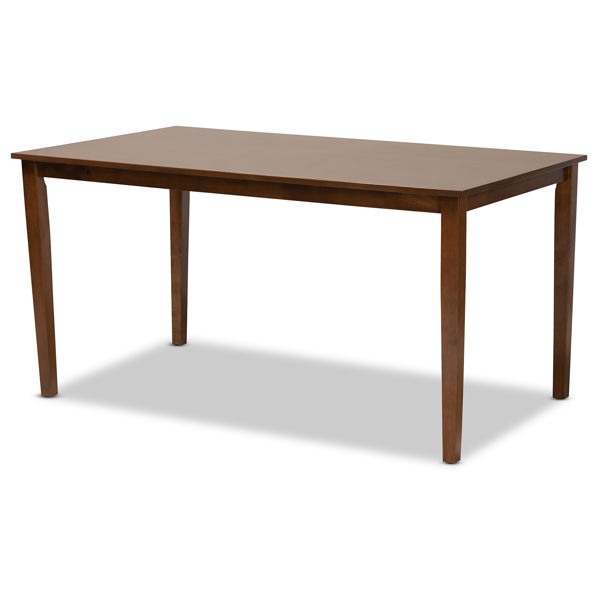 Baxton Studio Gustavo Modern Dining Set, Walnut