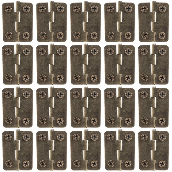 20 Pcs Mini Hinge Cabinet Hinges Chest Decked Accessories Small Anti Rust Iron