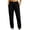 Black, variant on Womens Capri Pants for Women Petite Wide Leg Cigarette - Frayed Hem Work Purple M
