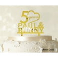 thumbnail image 1 of Happy Birthday Cake Topper Csutom Name Mirror Gold Cake Topper Cake Decoration Color Option Available 6-7 Inches Wide, 1 of 1