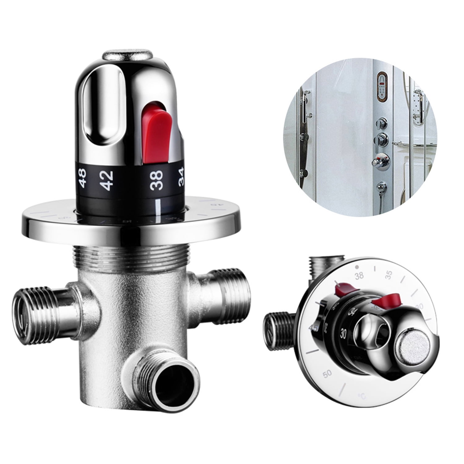 Thermostatic Valve Shower Hot Cold Water Mixer Valve Bathtub Constant Temperature Thermostatic