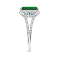 thumbnail image 3 of ANGARA Classic Emerald-Cut Lab Grown 2.85 Ct Emerald Couture Engagement Ring for Women in 14K White Gold (Size-10x8mm) | May Birthstone, Anniversary, Jewelry Gift for Women | Lab-Grown Emerald Ring, 3 of 8