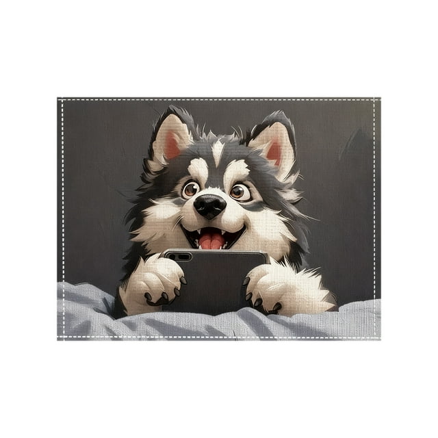 Placemats for Dining Table Dog Placemat 18X12 Heat Non-Slip