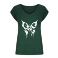 thumbnail image 4 of Camisetas sin mangas con cuello en V de verano para mujer, camisetas de manga corta con estampado de mariposa Retro OAVQHLG3B Store lin121212, 4 of 5