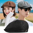 thumbnail image 2 of Gorra octogonal para hombre, de lino fino, transpirable, para primavera y verano, boina informal retro para hombre, gorra de pintor para hombre y mujer, 2 of 6