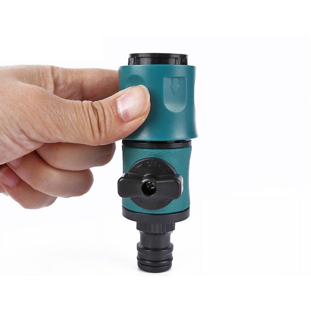 Accesorios de Riego Rápido de 13 mm (1/2“), Conector de Conexión de Manguera de Jardín, Adaptador de Grifo con 1 Salida de Válvula, Conexión Rápida y Fácil