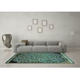 thumbnail image 3 of Ahgly Company Indoor Square Abstract Light Blue Modern Area Rugs, 7' Square, 3 of 4