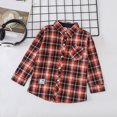 thumbnail image 3 of Baywell Toddler Boys and Girls Casaul Long Sleeve Top Button Down Front Lapel Collar Shirt, 3 of 3