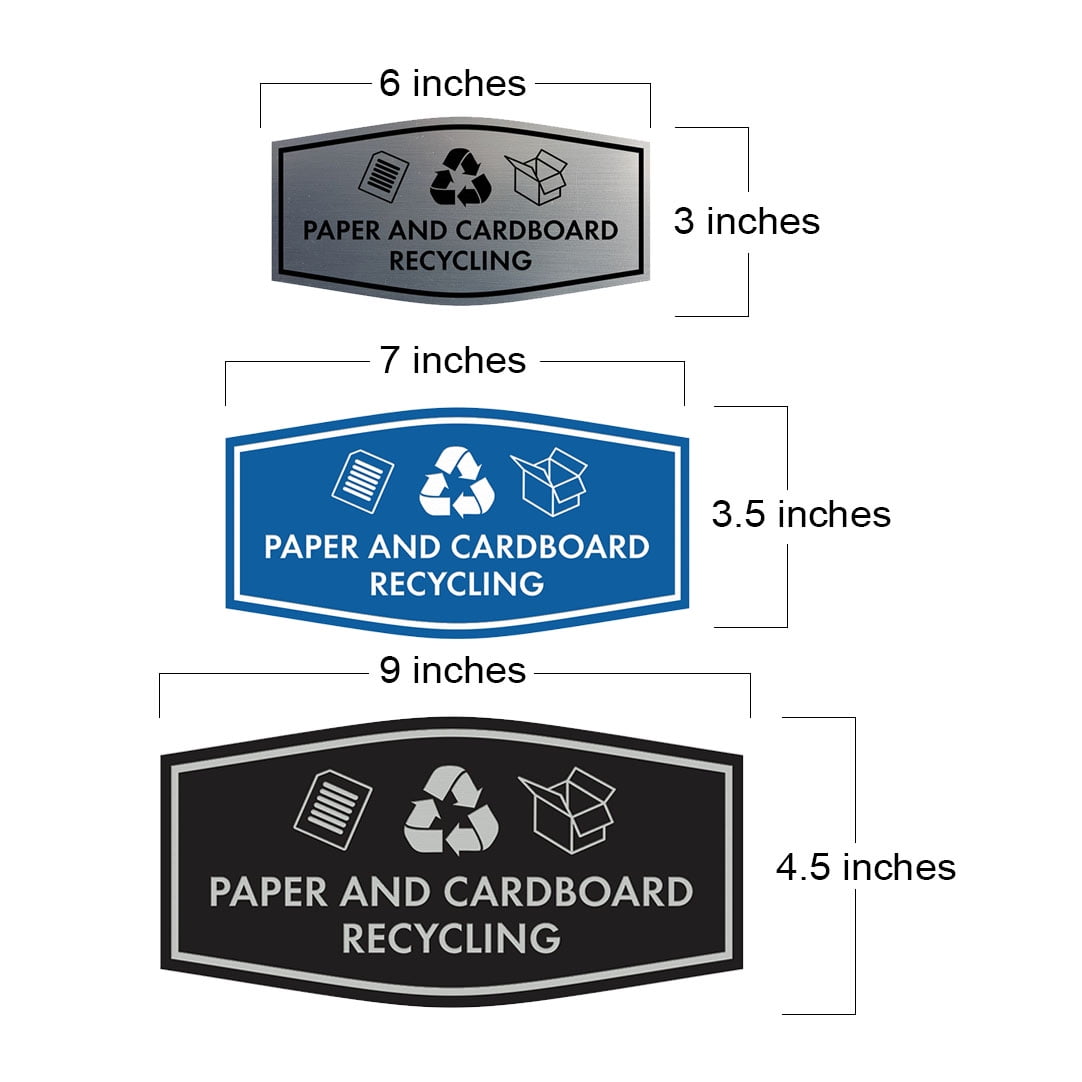 Cardboard Recycling Signs