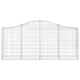 thumbnail image 2 of vidaXL Arched Gabion Baskets 6 pcs 200x30x80/100 cm Galvanised Iron, 2 of 4