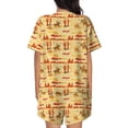 thumbnail image 4 of Womens Pajama Sets With Pocket, Wild West Colorful Lounge Sets Short Sleeve Sleepwear PJ Sets for Women, 4 of 6