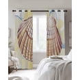 thumbnail image 4 of Coastal Seashells Blackout Curtains for Bedroom Living Room Darkening Curtains 96 Inches Long Ocean Beach Nautical Marine Life Window Curtain 2 Panels Set Window Treatment Grommet Drapes 52"x96", 4 of 9