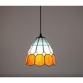 thumbnail image 5 of KAYYELAMP 1 Count Handmade Lamp Accessories Lamp Shades Stained Glass Orange White Yellow Grid Lamp Shades For DIY Wall Lamp Table Lamp Pendant Lighting Home Decorated, 5 of 6