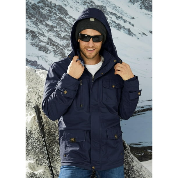 Parka Jacket Navy Blue Military Jacket TACVASEN Men's Winter Coat