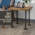 thumbnail image 6 of 3/4 In  X 18 In  Square Flange Pipe Table Legs - 4 Pack, 6 of 10