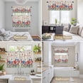 thumbnail image 6 of Independence Day Kitchen Curtains Sets for Windows 24 Inch Length, 4th of July Striped Stars Patriotic Burlap Rod Pocket Window Treatments Tier Curtains and Valances Set for Bedroom/Bathroom, 6 of 8