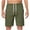 1#Army Green, variant on lkfuzj Men's Casual Elastic Waist Drawstring Lightweight Cotton Sports Shorts with Pockets for Running, Beach, Yoga & Leisure