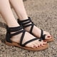 thumbnail image 2 of Bmisegm Plus Size Sandals for Women Fashionable Soft Soled Back Pack Roman Sandals Sandals Women Summer Black 6.5, 2 of 7