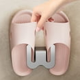 thumbnail image 5 of Kbndieu Wall Mounted Shoe Rack, Hanging Shoe Organizer with Sticky Mounts, Door Shoe Hangers with Hooks, Shoes Holder Storage Organizer No Drilling Gray, 5 of 6