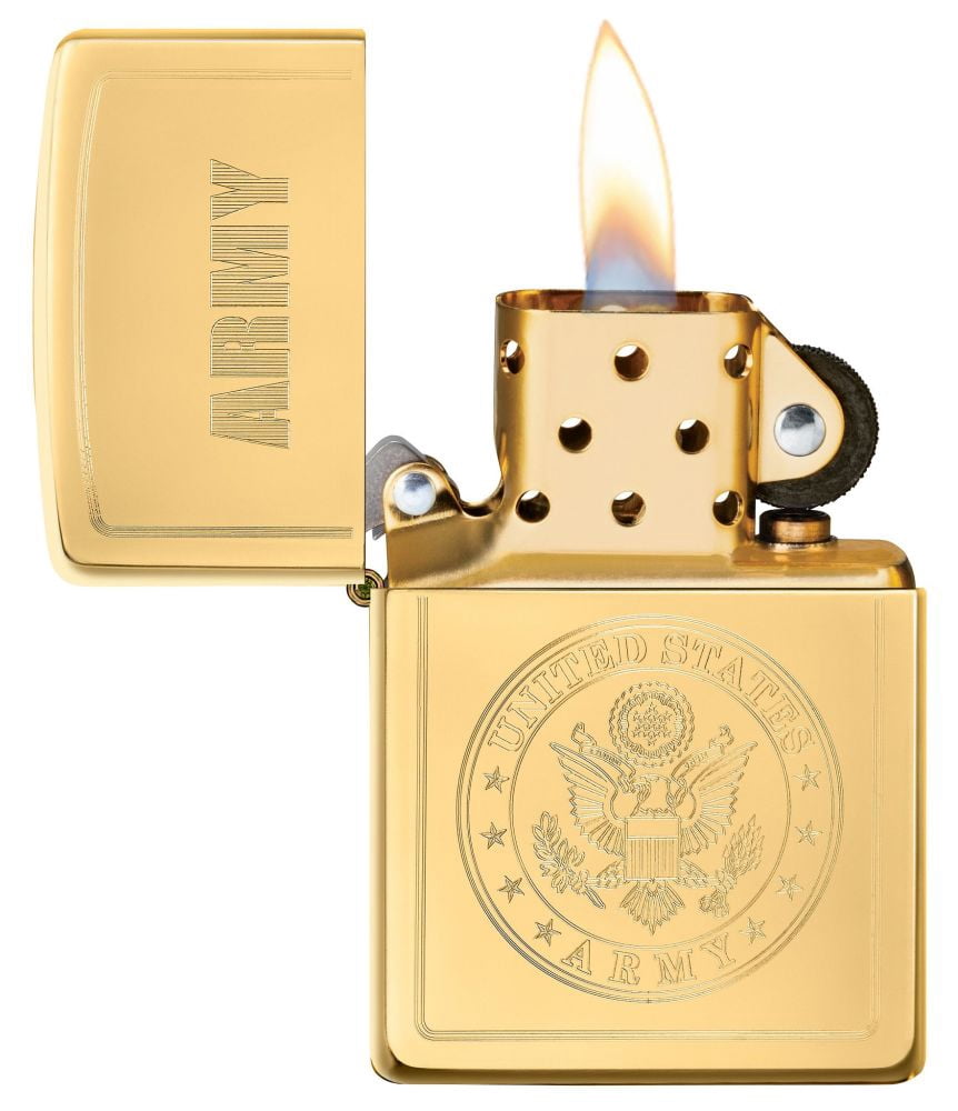 Zippo U.S. Army High Polish Brass Pocket Lighter