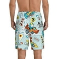thumbnail image 5 of Salouo Cartoon Car Racing Pattern Men's Sleep Pajama Shorts,Pajama Bottoms Elastic Waistband Sleep Pajama Short PJ Shorts for Men -X-Large, 5 of 6