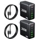 thumbnail image 1 of Chenchen 2 Pack USB C Charger Block 200W,6 Port Foldable Fast Charger Type C Charger iPhone 17 16 Fast Charging PD 3.1 Charging Station for All iPhone/Samsung Galaxy S25/S24/MacBook Pro/iPad, 1 of 1