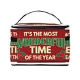 thumbnail image 3 of Yiaed It's The Most Wonderful Time Of The Year Print Makeup Bag Travel Cosmetic Bags for Women Girls Zipper Pouch Makeup Organizer, 3 of 4