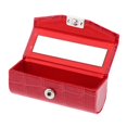 thumbnail image 5 of Leather Lipstick Case Holder with Mirror for Purse Red, 5 of 7