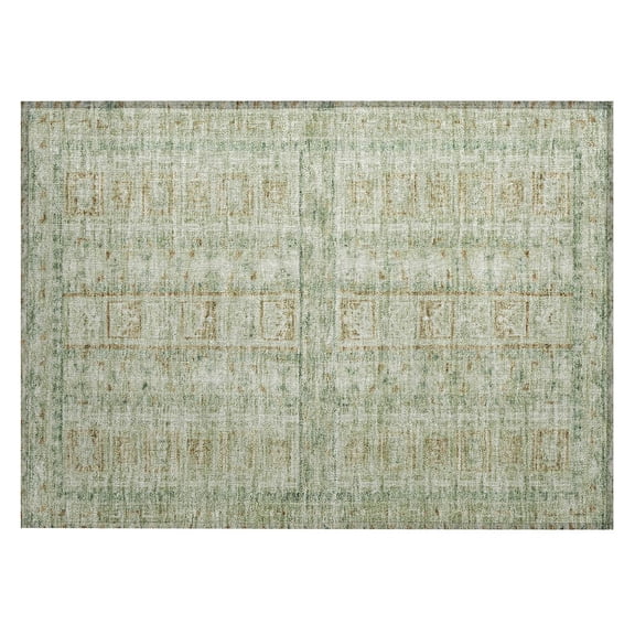 Dalyn Rugs Machine Washable Indoor/Outdoor Chantille ACN2173 Green 1'8" x 2'6" Rug